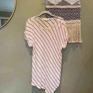 TWO BY VINCE CAMUTO ORANGE STRIPE TOP M